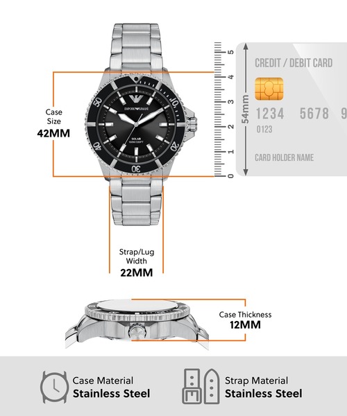 EMPORIO ARMANI(エンポリオアルマーニ)の「エンポリオ・アルマーニ 腕時計 メンズ アナログ ステンレス AR11787(アナログ腕時計・メンズ・シルバー・FREE)」の6枚目の写真