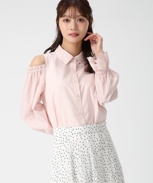 MISCH MASCH(ミッシュマッシュ)の「2026春夏新作 肩開き袖レースシャツブラウス(シャツ/ブラウス・レディース・ブルー/ピンク/ホワイト・フリ-)」の22枚目の写真