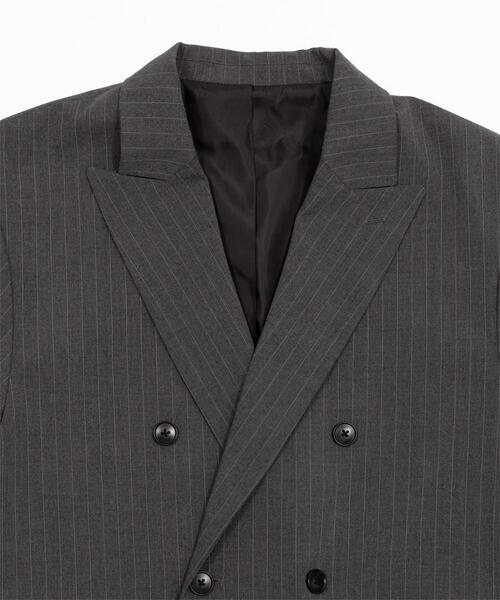 LUCY（ルーシー）の「LUCY/【26年春新作】ダブルテーラードジャケット（テーラードジャケット・メンズ・グレー系その他4/ブラック/ブラック系その他4・LARGE/MEDIUM）」の8枚目の写真