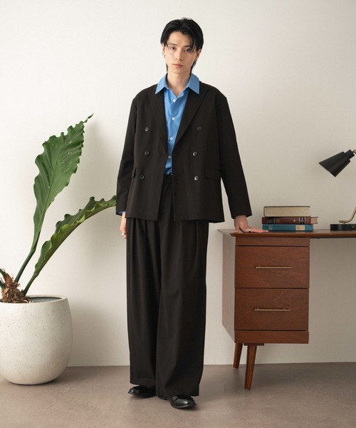 LUCY（ルーシー）の「LUCY/【26年春新作】ダブルテーラードジャケット（テーラードジャケット・メンズ・グレー系その他4/ブラック/ブラック系その他4・LARGE/MEDIUM）」の19枚目の写真