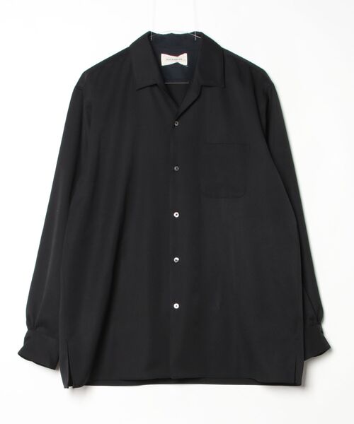 marka(マーカ)の「MARKA / マーカ / Organic Wool 2/80 Gabardine Italian Open Collar Shirt(シャツ/ブラウス・メンズ・ブラック・2)」の1枚目の写真