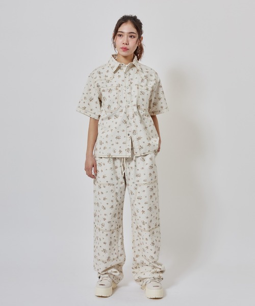 atmos pink(アトモスピンク)の「atmos pink Floral Work Shirt / アトモス ピンク フローラル ワーク シャツ(シャツ/ブラウス・レディース・ブラック/ホワイト・FREE)」の11枚目の写真