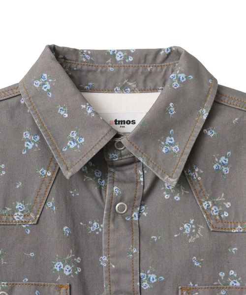 atmos pink(アトモスピンク)の「atmos pink Floral Work Shirt / アトモス ピンク フローラル ワーク シャツ(シャツ/ブラウス・レディース・ブラック/ホワイト・FREE)」の14枚目の写真