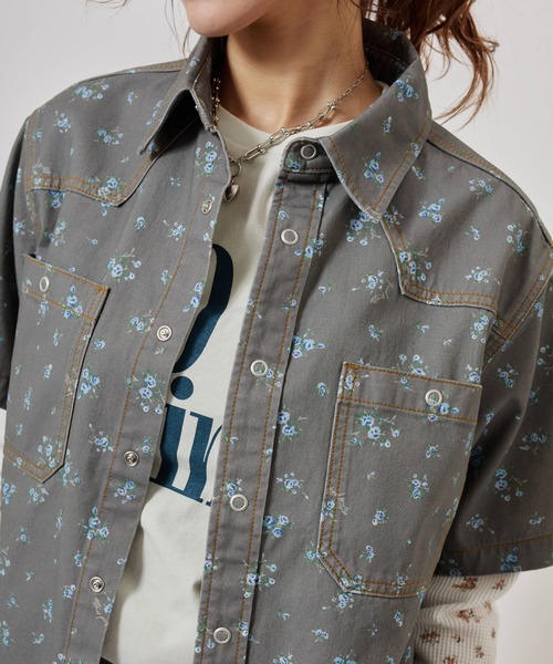 atmos pink(アトモスピンク)の「atmos pink Floral Work Shirt / アトモス ピンク フローラル ワーク シャツ(シャツ/ブラウス・レディース・ブラック/ホワイト・FREE)」の13枚目の写真
