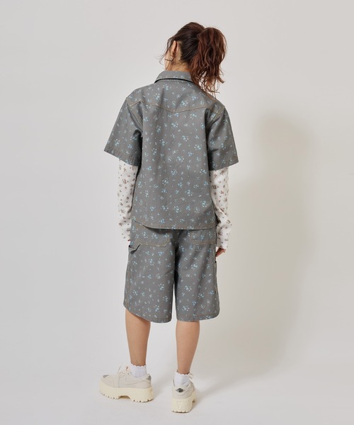 atmos pink(アトモスピンク)の「atmos pink Floral Work Shirt / アトモス ピンク フローラル ワーク シャツ(シャツ/ブラウス・レディース・ブラック/ホワイト・FREE)」の19枚目の写真