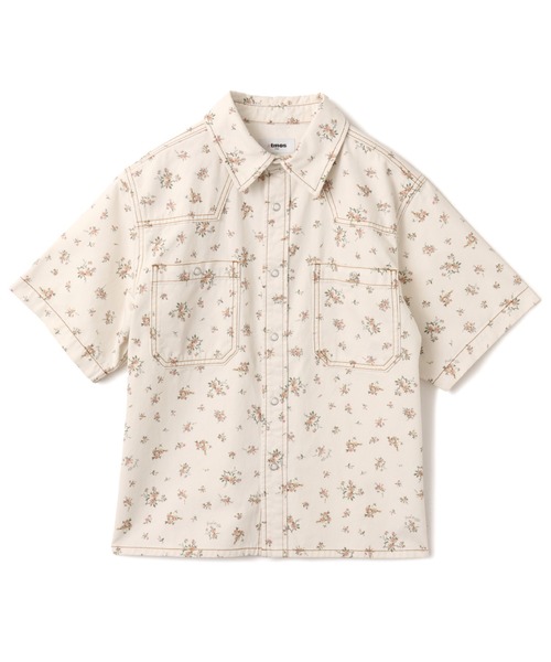 atmos pink(アトモスピンク)の「atmos pink Floral Work Shirt / アトモス ピンク フローラル ワーク シャツ(シャツ/ブラウス・レディース・ブラック/ホワイト・FREE)」の5枚目の写真