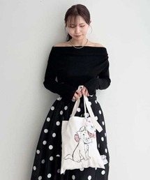 アシンメトリーオフショルニットトップス
