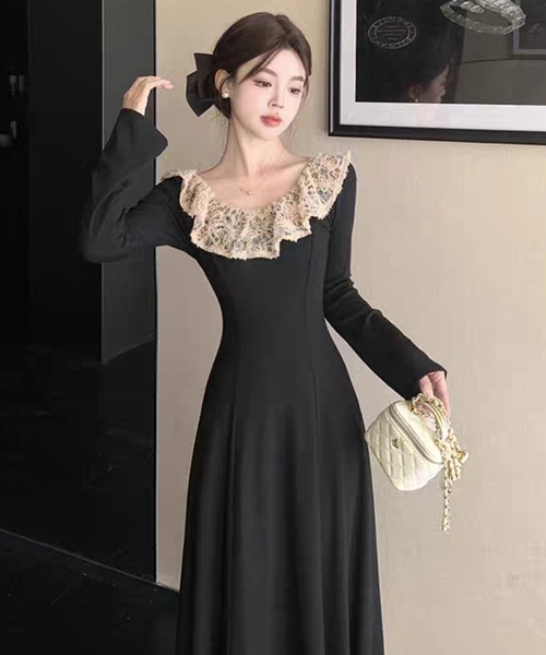 AsheKsha(アシクシャ)の「2026年春コレクション--オフショルダーフリルワンピース(ワンピース・レディース・ブラック・F)」の22枚目の写真