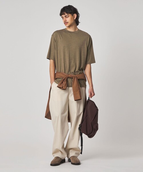 Steven Alan（スティーブンアラン）の「＜Steven Alan＞ CR ジャージー クルーネック ショートスリーブ Tシャツ NARROW（Tシャツ/カットソー・メンズ・ネイビー/オリーブ・S/M/L/XL）」の3枚目の写真