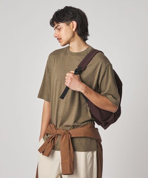 Steven Alan（スティーブンアラン）の「＜Steven Alan＞ CR ジャージー クルーネック ショートスリーブ Tシャツ NARROW（Tシャツ/カットソー・メンズ・ネイビー/オリーブ・S/M/L/XL）」の4枚目の写真