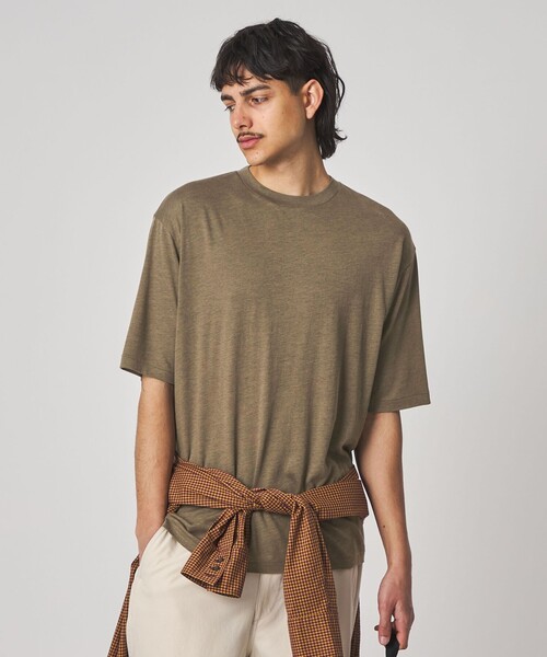 Steven Alan（スティーブンアラン）の「＜Steven Alan＞ CR ジャージー クルーネック ショートスリーブ Tシャツ NARROW（Tシャツ/カットソー・メンズ・ネイビー/オリーブ・S/M/L/XL）」の5枚目の写真