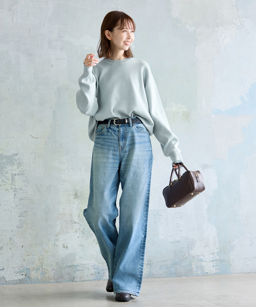 JOURNAL STANDARD（ジャーナルスタンダード）の「《追加》12.5oz WIDE LEG DENIM（デニムパンツ・レディース・ブルー系その他/ライトグレー・36/38/40）」の5枚目の写真