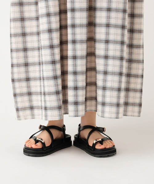 BEAMS HEART（ビームスハート）の「チェック ティアード ワンピース（ワンピース・レディース・ホワイト/ネイビー・FREE）」の10枚目の写真