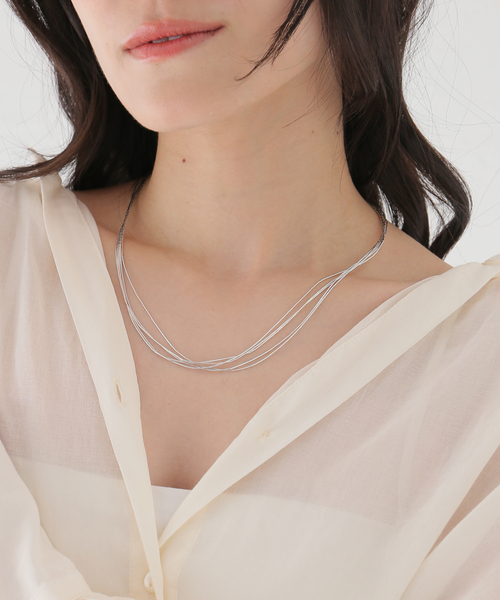 Native SilverStreams（ネイティブシルバーストリームズ）の「《追加》Native SilverStreams ネックレス5連 45cm NSS1005450（ネックレス・レディース・シルバー・FREE）」の2枚目の写真