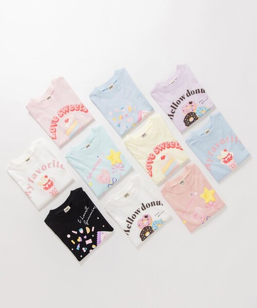 DRC branshes(ディーアールシーブランシェス)の「【DRC/WEB限定】ガールズアソートグラフィック半袖Tシャツ(Tシャツ/カットソー・キッズ・イエロー/ラベンダー/その他1/その他2/ピンク/ライトグリーン/サックスブルー/ブラック/ライトピンク/オフホワイト・150/140/100/120/110/160/130)」の11枚目の写真