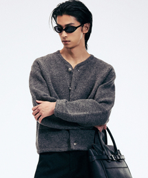 TNGT（ティーエヌジーティー）の「Oversize Mohair Cardigan (Grey) TNSW6E101G2（カーディガン/ボレロ）」