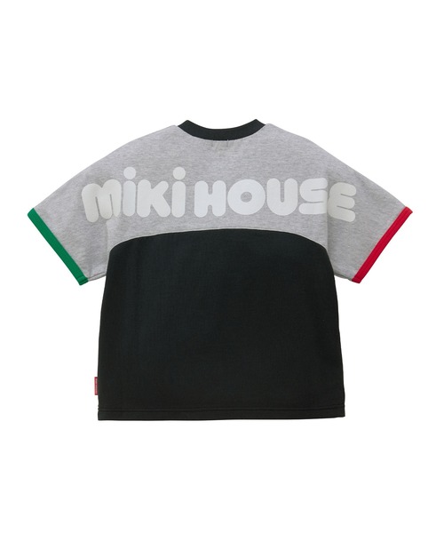MIKI HOUSE(ミキハウス)の「【WEB限定】バイカラー バックロゴ半袖Tシャツ(Tシャツ/カットソー・キッズ・ローズ/グリーン/ブラック/ライトグリーン・130cm/120cm/110cm/100cm/90cm/80cm)」の9枚目の写真