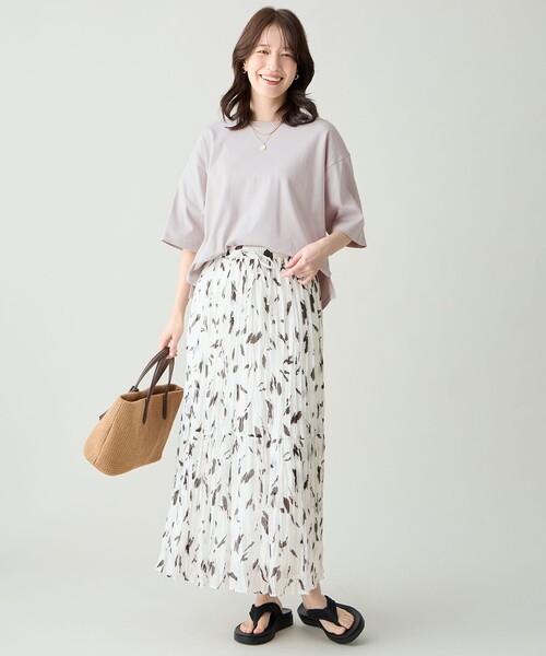 ANY(エニィ)の「【Sサイズあり】オーガニックコットンスムース5分袖Tシャツ(Tシャツ/カットソー・レディース・ベージュ系/ピンク系/ブラック系/ホワイト系・F/SMALL)」の17枚目の写真
