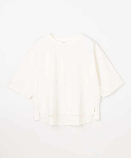 ANY(エニィ)の「【Sサイズあり】オーガニックコットンスムース5分袖Tシャツ(Tシャツ/カットソー・レディース・ベージュ系/ピンク系/ブラック系/ホワイト系・F/SMALL)」の20枚目の写真