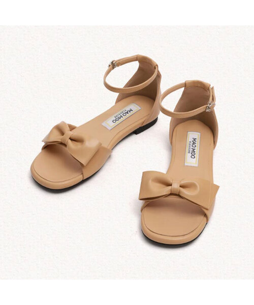 MAC MOC(マックモック)の「ゼナジェナリボンアンクルタイドサンダル_2color 1.5cm(サンダル・レディース・ブラック/Beige・22.5cm/23cm/23.5cm/24.5cm/25cm/24cm)」の2枚目の写真