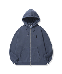 BLOW（ブロウ）の「FLOWING LOGO ZIP UP HOODIE_[PIGMENT NAVY]（パーカー）」
