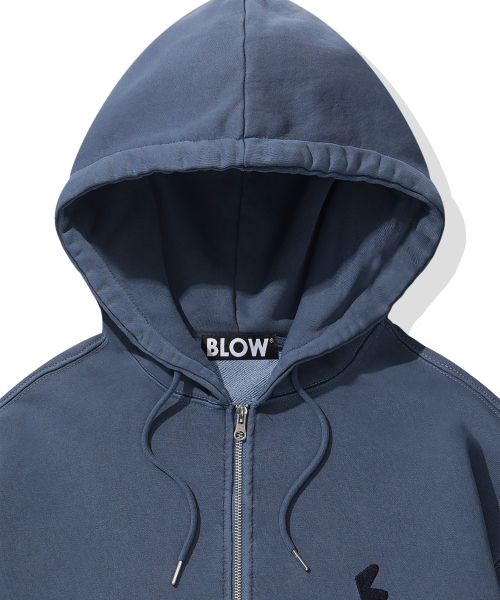 BLOW（ブロウ）の「FLOWING LOGO ZIP UP HOODIE_[PIGMENT NAVY]（パーカー・メンズ・その他・FREE）」の3枚目の写真