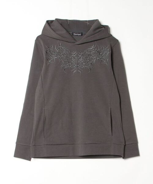 TORNADO MART（トルネードマート）の「TORNADO MART∴エンブロイダリープルパーカー（Tシャツ/カットソー・メンズ・チャコール/ブラック・L/LL/XXL/M）」の2枚目の写真