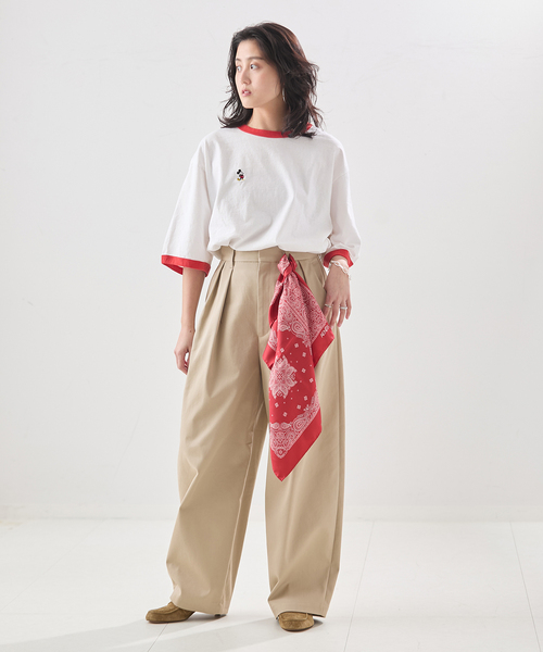 journal standard L'essage（ジャーナルスタンダードレサージュ）の「【JANE SMITH/ジェーンスミス】MICKEY RINGER：Tシャツ（Tシャツ/カットソー・レディース・レッド・X-LARGE）」の14枚目の写真