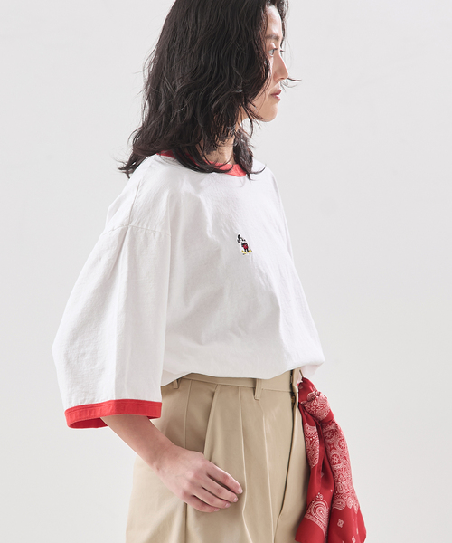 journal standard L'essage（ジャーナルスタンダードレサージュ）の「【JANE SMITH/ジェーンスミス】MICKEY RINGER：Tシャツ（Tシャツ/カットソー・レディース・レッド・X-LARGE）」の12枚目の写真