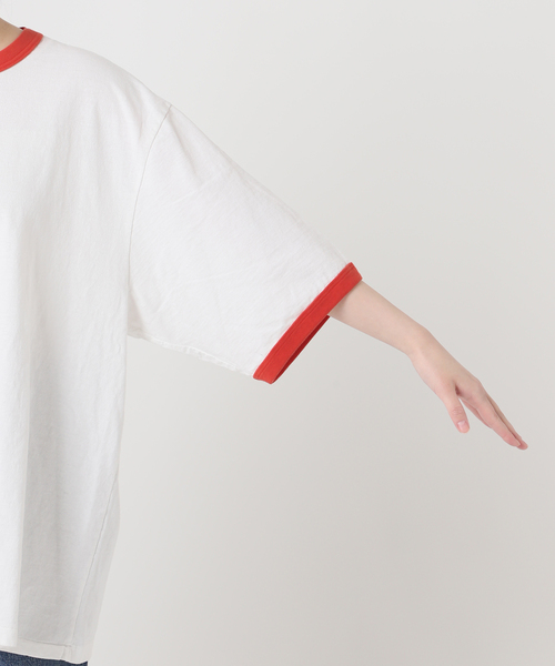 journal standard L'essage（ジャーナルスタンダードレサージュ）の「【JANE SMITH/ジェーンスミス】MICKEY RINGER：Tシャツ（Tシャツ/カットソー・レディース・レッド・X-LARGE）」の5枚目の写真