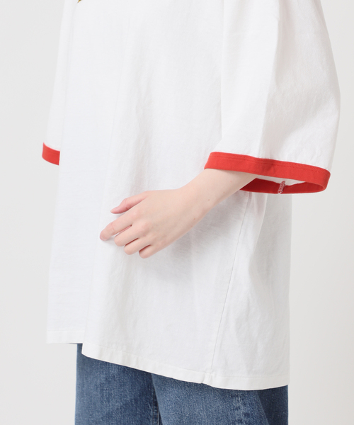 journal standard L'essage（ジャーナルスタンダードレサージュ）の「【JANE SMITH/ジェーンスミス】MICKEY RINGER：Tシャツ（Tシャツ/カットソー・レディース・レッド・X-LARGE）」の7枚目の写真