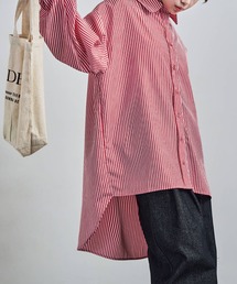 Fashion Letter | テールカット ストライプシャツ(シャツ/ブラウス)
