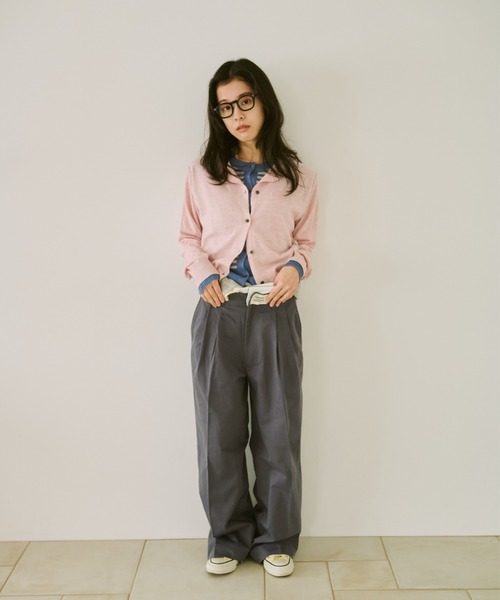 common gull products.(コモンガルプロダクツ)の「二層の腰周りなチノパンツ(チノパンツ・レディース・アイボリー/ベージュ系/チャコール・MEDIUM/LARGE/SMALL)」の5枚目の写真