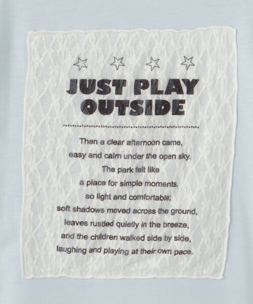 THE SHOP TK (ザ ショップ ティーケー )の「【110-160】袖レイヤード長袖Teeレースアップリケ(Tシャツ/カットソー・キッズ・パープル/サックスブルー・11/16/15 /14/13/12)」の9枚目の写真