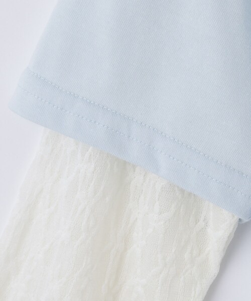 THE SHOP TK (ザ ショップ ティーケー )の「【110-160】袖レイヤード長袖Teeレースアップリケ(Tシャツ/カットソー・キッズ・パープル/サックスブルー・11/16/15 /14/13/12)」の10枚目の写真