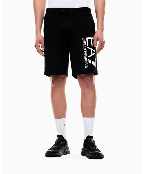 EMPORIO ARMANI EA7(エンポリオアルマーニイーエーセブン)の「【エンポリオ アルマーニ EA7】Core Identity ショートパンツ コットン(その他パンツ・メンズ・ブラック/マスタード・X-SMALL/X-LARGE/SMALL/MEDIUM/LARGE)」の1枚目の写真