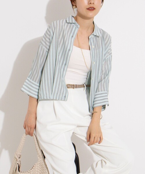 NOLLEY’S（ノーリーズ）の「ウォッシャブルドロストシャツ（シャツ/ブラウス・レディース・ホワイト系その他4/ブルー系その他3/ピンク系その他3・38）」の2枚目の写真