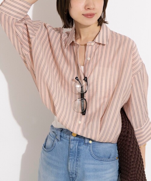 NOLLEY’S（ノーリーズ）の「ウォッシャブルドロストシャツ（シャツ/ブラウス・レディース・ホワイト系その他4/ブルー系その他3/ピンク系その他3・38）」の4枚目の写真