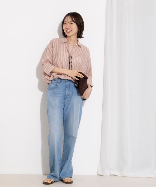 NOLLEY’S（ノーリーズ）の「ウォッシャブルドロストシャツ（シャツ/ブラウス・レディース・ホワイト系その他4/ブルー系その他3/ピンク系その他3・38）」の6枚目の写真