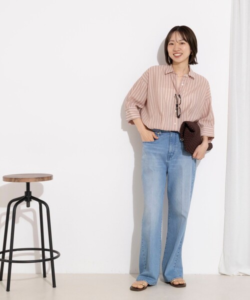 NOLLEY’S（ノーリーズ）の「ウォッシャブルドロストシャツ（シャツ/ブラウス・レディース・ホワイト系その他4/ブルー系その他3/ピンク系その他3・38）」の7枚目の写真