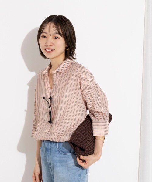 NOLLEY’S（ノーリーズ）の「ウォッシャブルドロストシャツ（シャツ/ブラウス・レディース・ホワイト系その他4/ブルー系その他3/ピンク系その他3・38）」の8枚目の写真