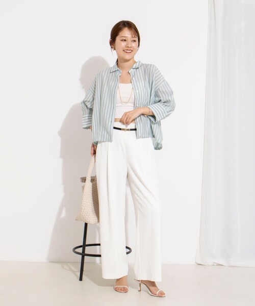 NOLLEY’S（ノーリーズ）の「ウォッシャブルドロストシャツ（シャツ/ブラウス・レディース・ホワイト系その他4/ブルー系その他3/ピンク系その他3・38）」の10枚目の写真