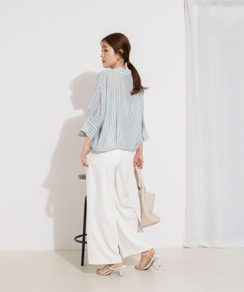 NOLLEY’S（ノーリーズ）の「ウォッシャブルドロストシャツ（シャツ/ブラウス・レディース・ホワイト系その他4/ブルー系その他3/ピンク系その他3・38）」の12枚目の写真