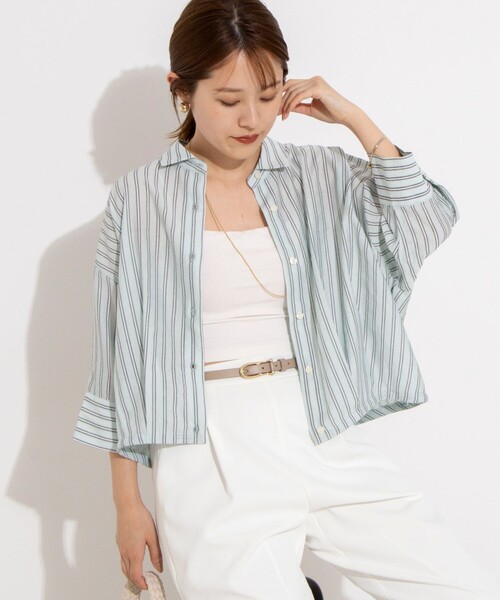 NOLLEY’S（ノーリーズ）の「ウォッシャブルドロストシャツ（シャツ/ブラウス・レディース・ホワイト系その他4/ブルー系その他3/ピンク系その他3・38）」の14枚目の写真