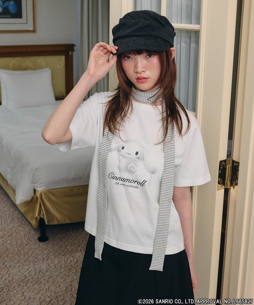 sanrio(サンリオ)の「【Unblend】【Sanrio characters/サンリオキャラクターズ】別注 アソート グラフィックプリント半袖Tシャツ(Tシャツ/カットソー・レディース・ブラック系/ブラック/ホワイト系/オフホワイト・FREE)」の14枚目の写真