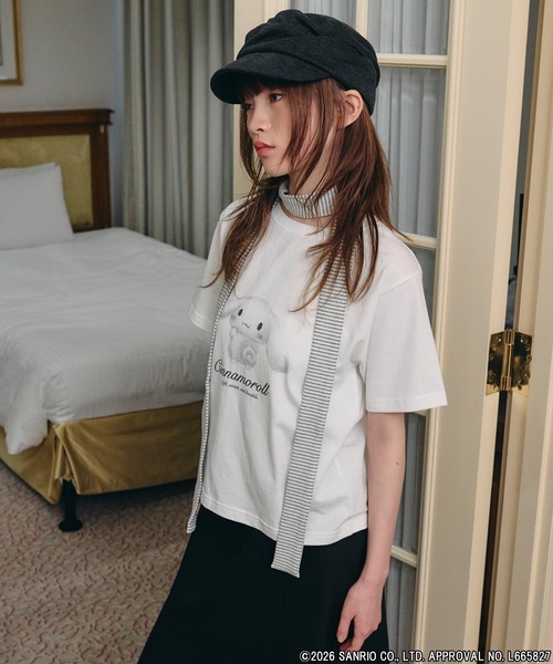 sanrio(サンリオ)の「【Unblend】【Sanrio characters/サンリオキャラクターズ】別注 アソート グラフィックプリント半袖Tシャツ(Tシャツ/カットソー・レディース・ブラック系/ブラック/ホワイト系/オフホワイト・FREE)」の15枚目の写真
