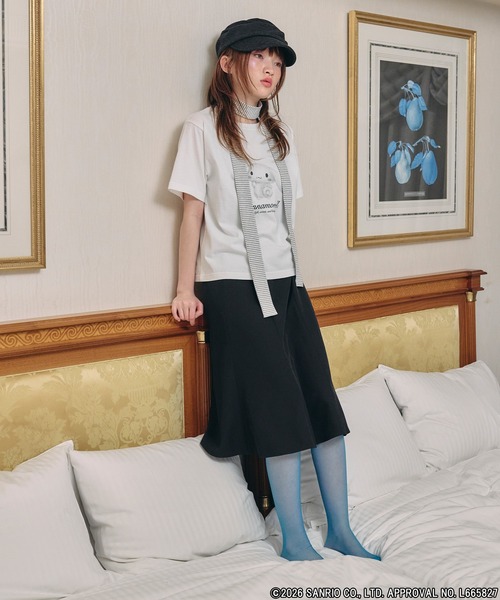 sanrio(サンリオ)の「【Unblend】【Sanrio characters/サンリオキャラクターズ】別注 アソート グラフィックプリント半袖Tシャツ(Tシャツ/カットソー・レディース・ブラック系/ブラック/ホワイト系/オフホワイト・FREE)」の21枚目の写真