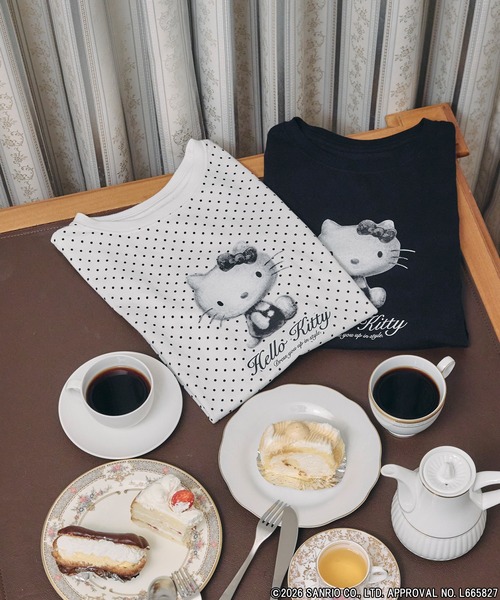 sanrio(サンリオ)の「【Unblend】【Sanrio characters/サンリオキャラクターズ】別注 アソート グラフィックプリント半袖Tシャツ(Tシャツ/カットソー・レディース・ブラック系/ブラック/ホワイト系/オフホワイト・FREE)」の8枚目の写真
