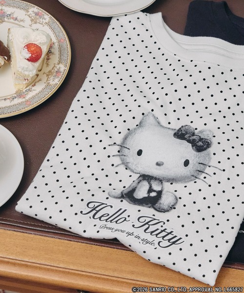 sanrio(サンリオ)の「【Unblend】【Sanrio characters/サンリオキャラクターズ】別注 アソート グラフィックプリント半袖Tシャツ(Tシャツ/カットソー・レディース・ブラック系/ブラック/ホワイト系/オフホワイト・FREE)」の7枚目の写真