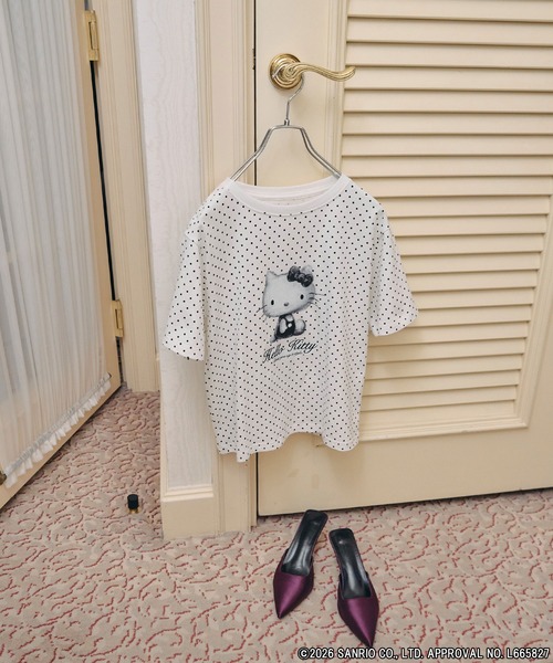 sanrio(サンリオ)の「【Unblend】【Sanrio characters/サンリオキャラクターズ】別注 アソート グラフィックプリント半袖Tシャツ(Tシャツ/カットソー・レディース・ブラック系/ブラック/ホワイト系/オフホワイト・FREE)」の6枚目の写真